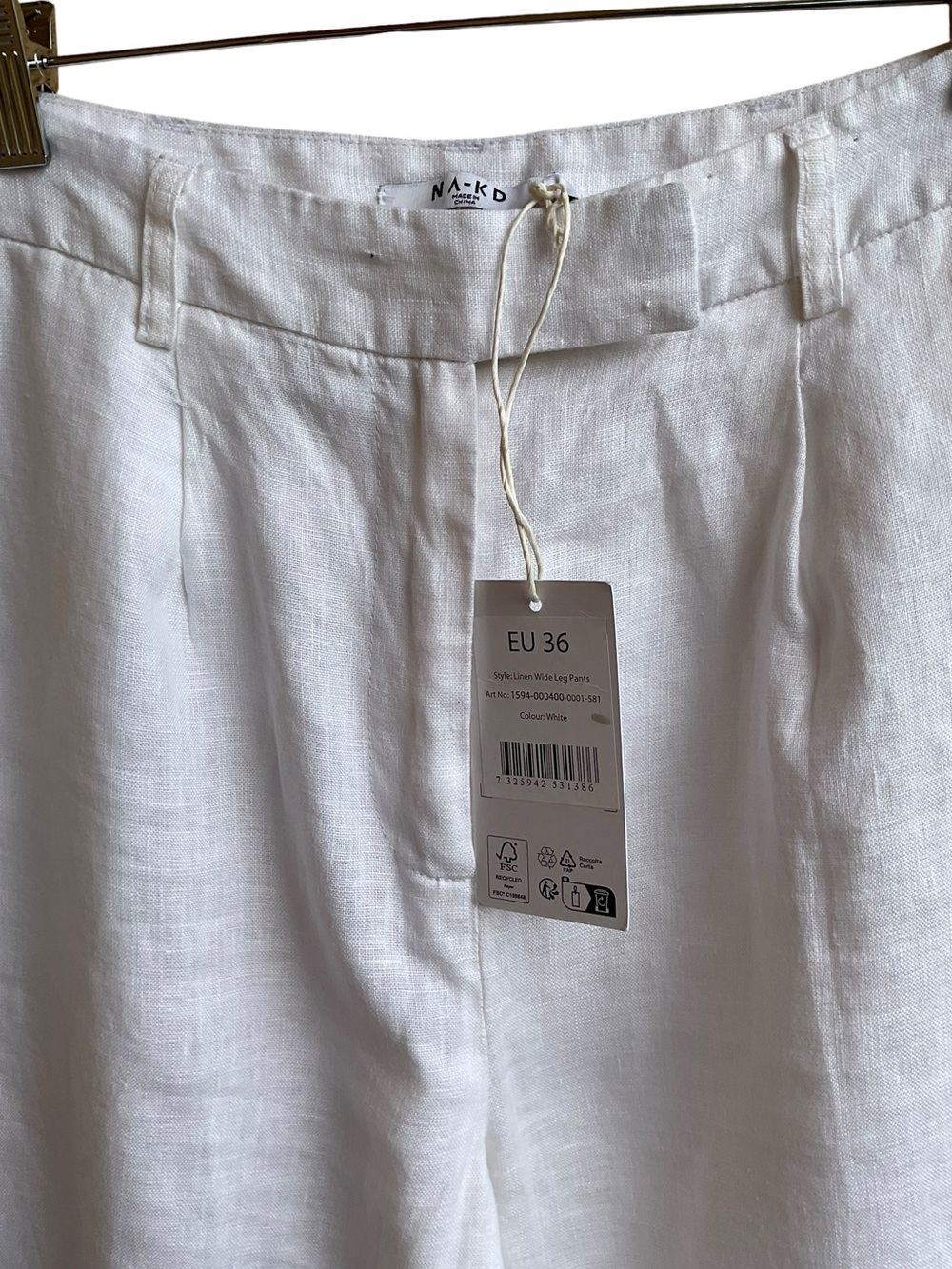 NA-KD NWT Women’s Linen White Wide Leg Pants size 36/6
Luxury minimalist classic - Picture 10 of 16